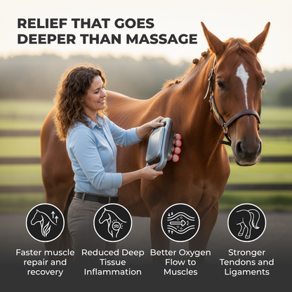 Horse Therapy™ 8 Heads Red Light Massage Gun
